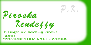 piroska kendeffy business card